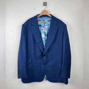 Leonard Logsdail Men Blue Suit Jacket Blazer 56